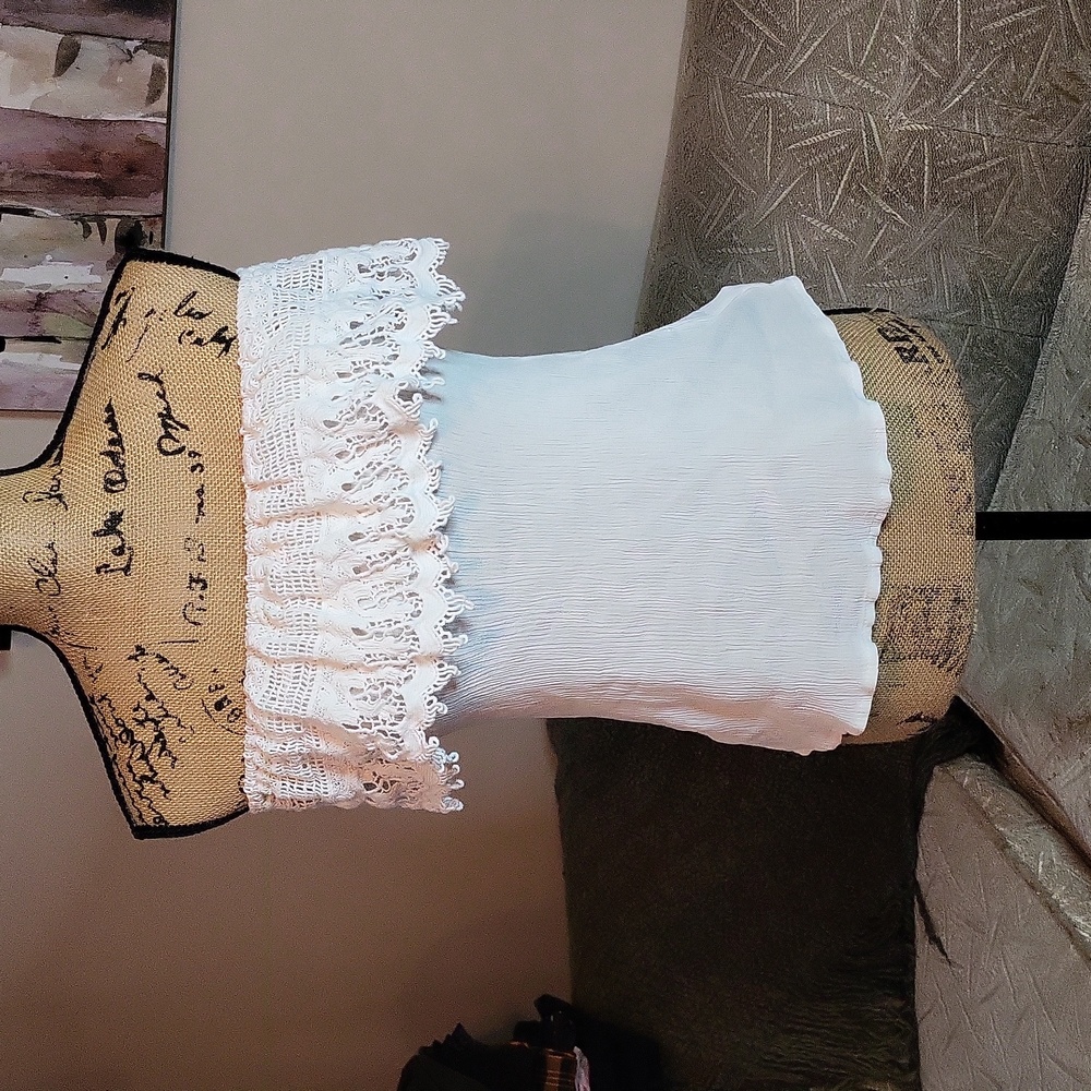VANILLA STAR Boho Off Shoulder Crochet Top